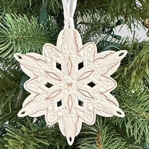 Wedgwood Cream Snowflake Ornament
